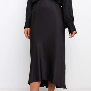 Petal and Pup Black silk skirt NWT